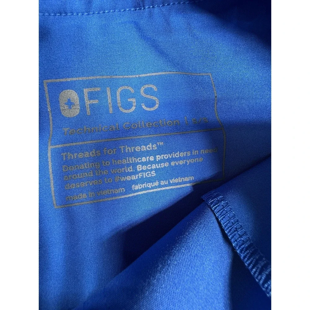 FIGS Cairo Cargo Pants Mens Small Blue‎ Button Jogger Scrub Workwear Nurse